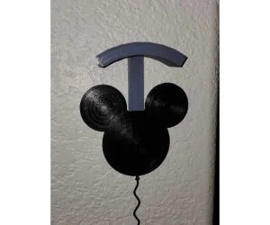 Mickey Mouse Ears Wall Mount 3D Models