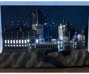 Hogwarts Castle 3D Picture Frame 3D Models