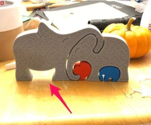 Elephant Puzzle Dad Modified 3D Models
