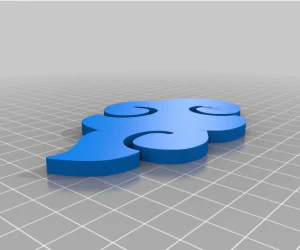 Key Ring Akatsuki Symbol 3D Models