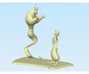 Aladdin And Genio 3D Models