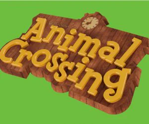 Animal Crossing Sign Logo Old 3D Models