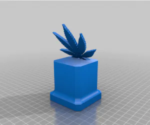 Best Buds Marijuana Leaf Trophy 3D Models