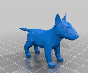 Bull Terrier Low Poly 3D Models