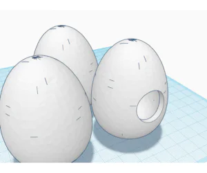 Silk To Egg Magic Trick Hollow Egg Replacement One With Hole 3D Models