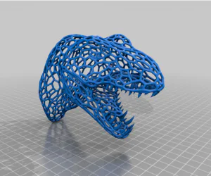 T. Rex Voronoi Wall Mount 3D Models