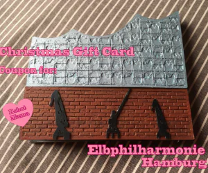 Christmas Gift Card Coupon Elbphilharmonie Hamburg 3D Models