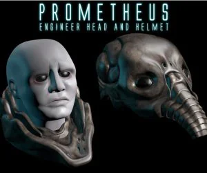 Prometheus: Engineer Head Helmet 3D Models