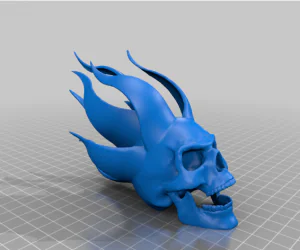 Flaming Skull 3D Models