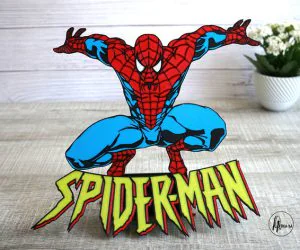 Spiderman Logo Stand 3D Models