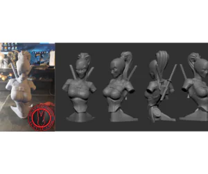 Lady Deadpool Bust 3D Models