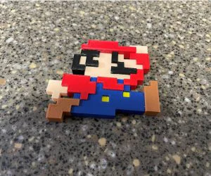 Jumping 8Bit Mario 3D Models