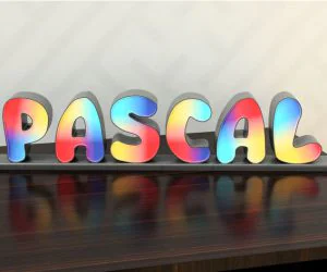 Glowing Wled Or Led All Alphabet Letters And All Numbers 10 Cm High 3D Models
