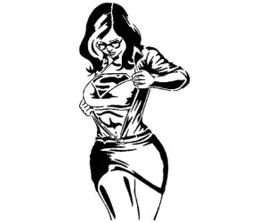 Super Girl Stencil 4 3D Models