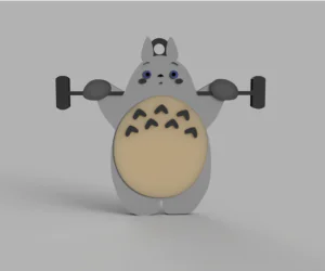 Totoro Bodybuilder Keychain 3D Models
