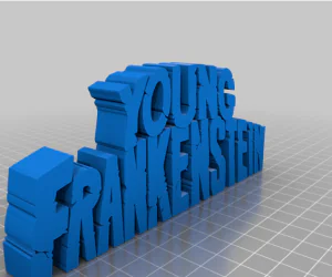 Young Frankenstein Title Font 3D Models