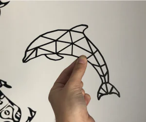 Geometric Dolphin 3D Models