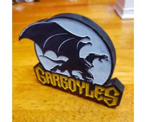 Gargoyles Logo Stand 3D Models