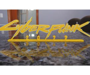 Cyberpunk 2077 Logo With Raised Outline 3D Models