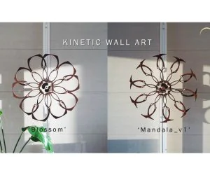 Kinetic Wall Art Blossom Mandala 3D Models