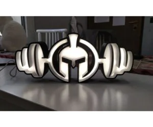 Spartan Gym Led Lamp 3D Models