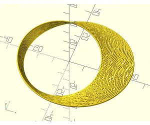 Mobius Strip With Tiled Lines 3D Models