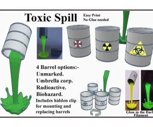 Toxic Barrels 3D Models