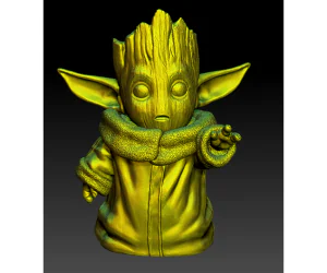 Yodagroot Baby Yoda Baby Groot 3D Models