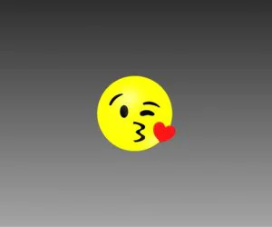 Kissy Face Emoji 3D Models