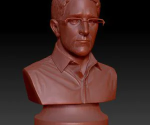 8″ Bust Of Edward Snowden Originally Placed In Fort Green Park Brooklyn 3D Models