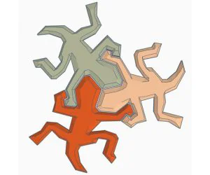 Eschers Lizards 3D Models