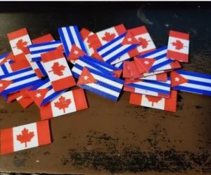 Multi Material Canadacuba Flags 3D Models