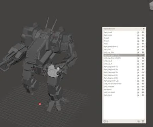 Splitting A Mech For Printing 3D Models
