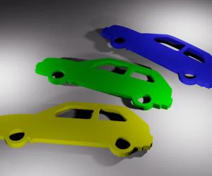 Nissan Micra K11 Flat 3D Models