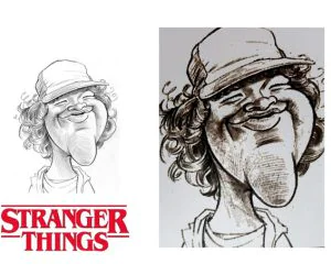 Stranger Things Dibujo Dustin Henderson 3D Models