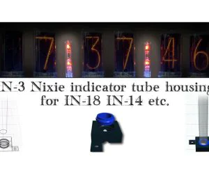In3 Nixie 2 Dots Tube Housing In18 In14 Diy Clock 3D Models