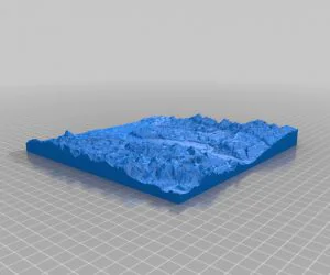 3D Map Of The Rhein Valley Around Basel Switzerland 3D Models