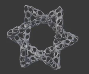 David Star Penrose Triangle Voronoi 3D Models