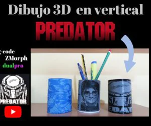 Dibujo 3D En Vertical Predator Base 3D Models