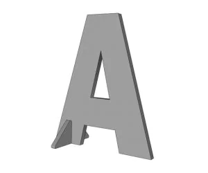 Alphabet Stand Up 3D Models