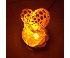 Table Deco Lamp Heart 3D Models