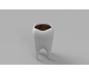 Free Tooth Flowerpot Not Copied Remade From Photos 3D Models