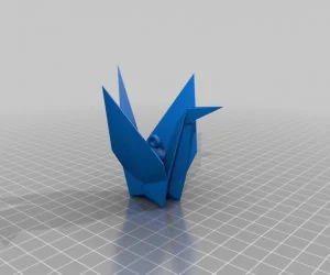 Origami Crane For Hanging 3D Models