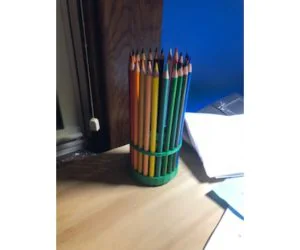 Spinning Colored Pencil Holder 3D Models