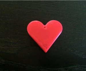 Minimal Heart With Hole As A Key Fob 3D Models