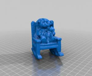 Bear On The Rocking Chair 3D Models