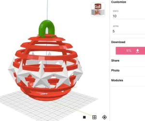 Craftml Customizable Ornament With Stars 3D Models