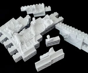 Montini Death Of Lucretia Wall Set Lego Compatible 3D Models