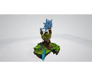Diorama Super Giant Troll Vs Warriors 3D Models