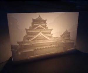 Kumamoto Castle Lithophane 3D Models
